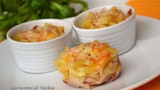 Mini-gratins de pâtes au lard et aux 3 fromages