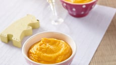 Purée de carottes aux pommes et au poulet