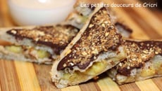 Sandwich croquant banane chocolat