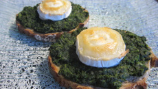 Tartine express chèvre épinard