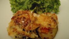 Gratin ultra léger courgettes poivron du fermier