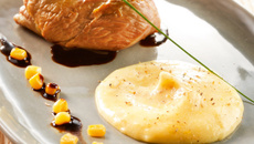 Filet d'agneau et sa purée de maïs