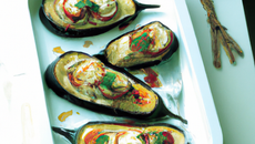 Aubergines en gondole