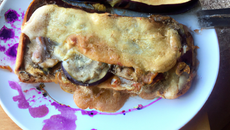 Croque monsieur aux aubergines