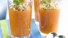 Panacotta de poivrons et crumble