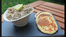 Rillettes de sardines et blinis au citron