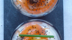 Verrine au saumon fumé et citron confit