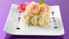 Lasagne à l'ail et aux gambas