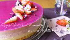Bavarois fraise & violette