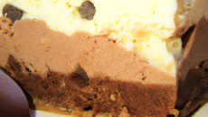 Gâteau aux marrons, petit beurre et chocolat