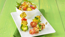 Mini brochettes de tofu