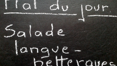 Salade langue et betteraves