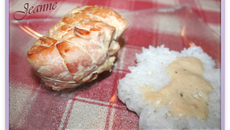 Escalopes de dinde farcies au jambon de parme et mozzarella avec sa sauce au parmesan