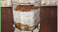 Mousse de banane au chocolat et ganache au pain d'épice