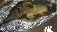 Bar en papillote et sa crème au beurre d'escargot