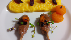 Aiguillettes de canard à la purée de kumquat