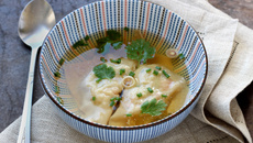 Ravioles de gambas à la vapeur