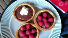 Tartelettes framboises & sa mousse au chocolat