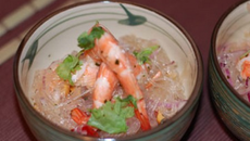 Salade thaï de vermicelles aux crevettes