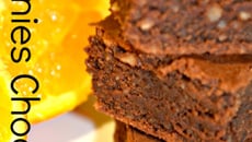 Brownies chocolat, orange, praliné, amandes