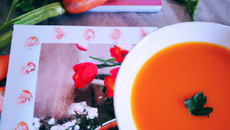 Soupe carottes et jus d'orange