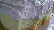 Bavarois à l'avocat et à la violette