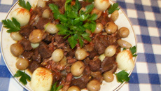 Magrets de canard à la bourguignonne.