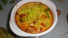 Gratin de poireaux au curry