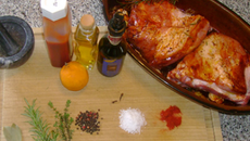 Travers de porc fini au feu de bois