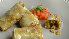 Rouleaux de légumes au boulgour à l'indienne