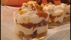 Trifle poire & cookies coulis caramel au beurre salé