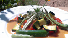 Potager de légumes d'été sauce des bois