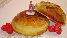 Petites galettes de l'Epiphanie aux pralines roses