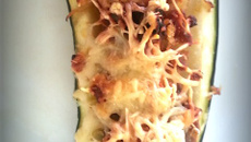 Courgette farcie au chorizo