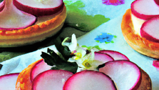 Tartelettes de fromage blanc et radis