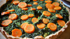 Tarte aux épinards et carottes