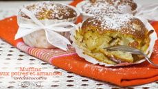 Muffins aux poires et aux amandes