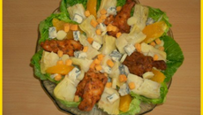 Salade de wings, artichaut et Bleu