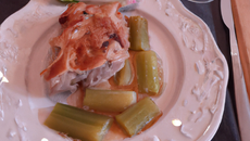 Rôti de porc à la rhubarbe