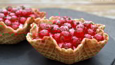 Tartelettes "express" au fromage frais et groseilles rouges