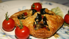 Paniers feuilletés aux légumes du soleil