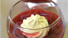 Verrines de framboises aux poivrons
