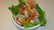 Salade de crudités, vinaigrette aux agrumes