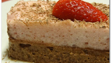 Duo de mousses chocolat et fraise