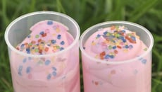 Glace 'barbe à papa' en push pops