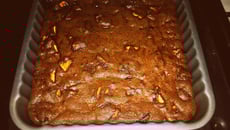 Brownie pomme, caramel et pépites de chocolat