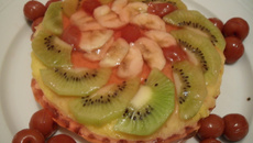 Pizza aux fruits