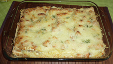 Lasagnes au saumon et crevettes
