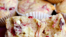 Muffins aux cranberries et chocolat blanc
