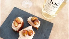 Canapés de foie gras du Gers & à l'ail blanc de Lomagne confit au Floc de Gascogne